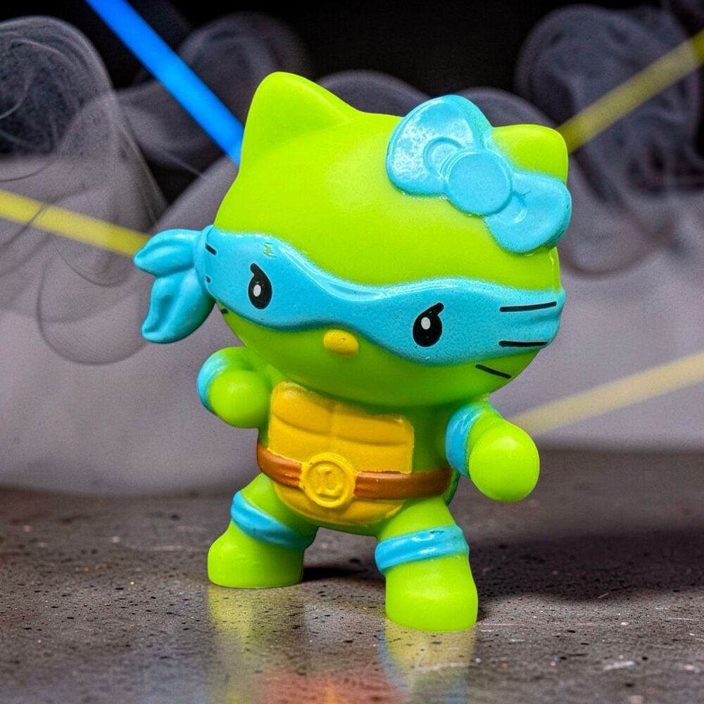 McDonalds Hello Kitty X Leonardo TMNT X Sanrio Hello Kitty Kids Meal Toy 2’” A73